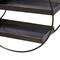 Black Metal Contemporary Wall Shelf, 20" x 34" x 7"